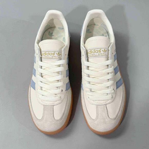 Adidas Originals Handball Spzl Women's Cricket Shoes White/Blue - Picture 3 of 5